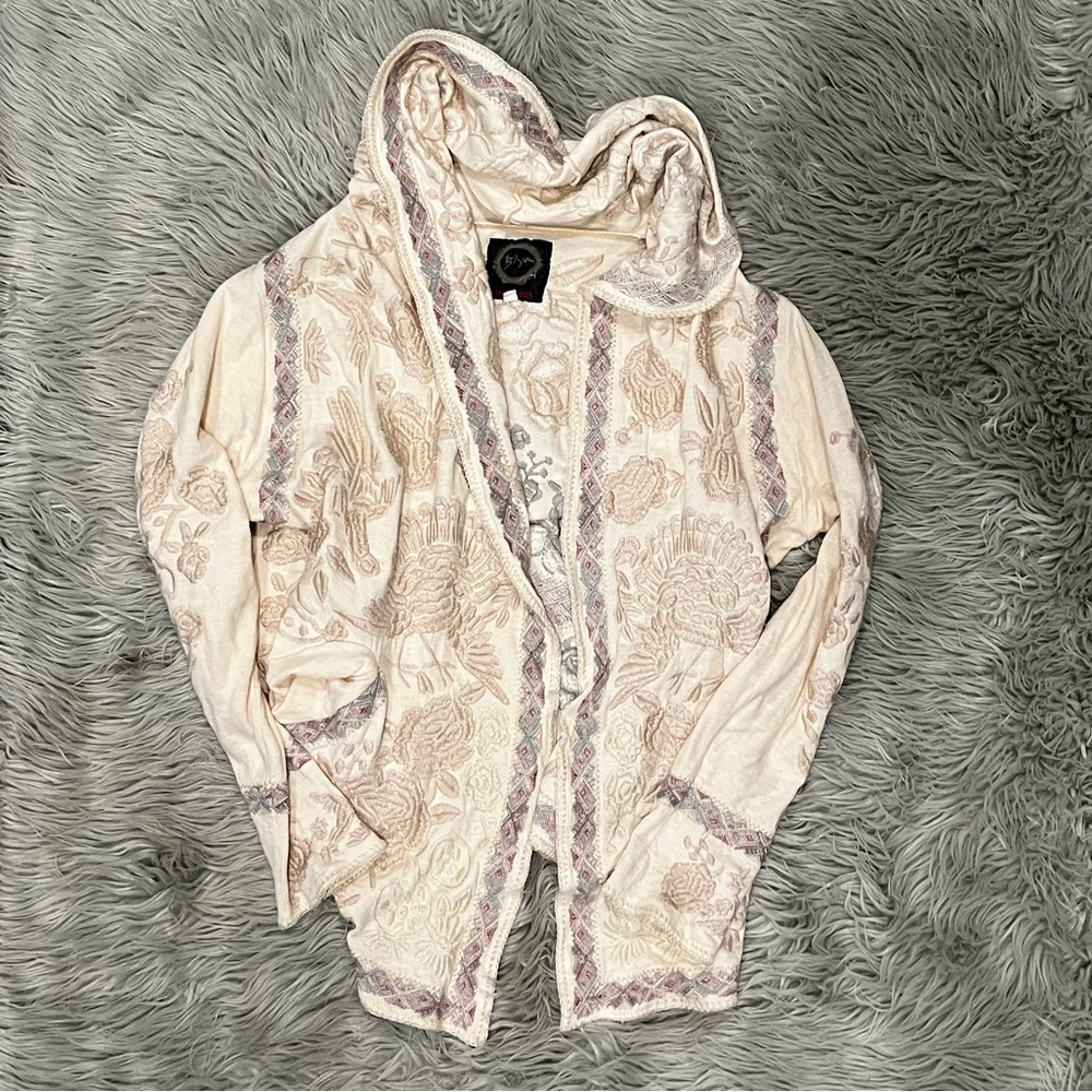 EUC Johnny Was Bronwen Cardigan Hoodie